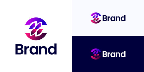 Creative modern abstract letter S with circle shape, Logo icon design vector illustration element, Symbol initial alphabet with trendy dynamic vibrant gradient for technology, brand identity