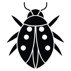 gradient ladybug logo style on the white background