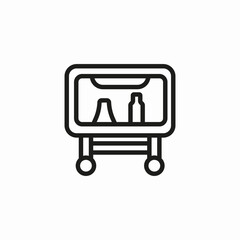 hospital trolley icon sign vector