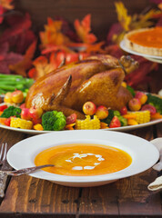 Pumpkin soup for Thanksgiving Day