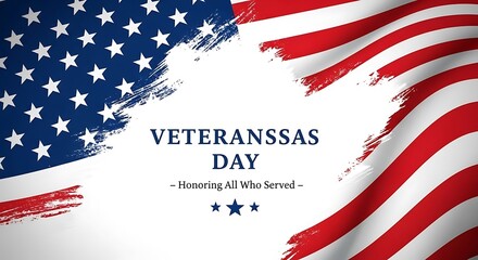 Veterans day graphic with american flag elements and text honoring those who served veterans day background