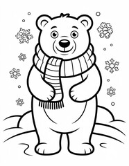 Holiday coloring sheet for kids – Christmas theme