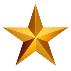 Obraz premium A golden star isolated on transparent background