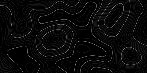Abstract black and white seamless swirl pattern for vintage background texture design. Vector contour topographic map background. Topographic map lines background. Cover layout template. abstract arts