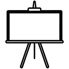 whiteboard with marker vector icon