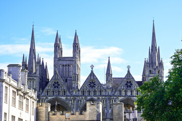 Peterborough Cathedral Spires and Tower, England, UK
