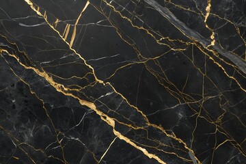Elegant black marble with veins of rich gold accents
