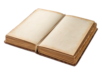 book old torn isolated on a transparent background.