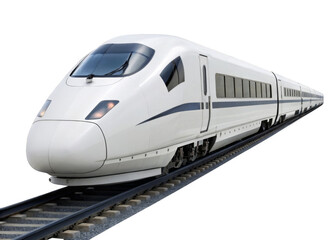 Naklejka premium Bullet Train isolated on a transparent background.