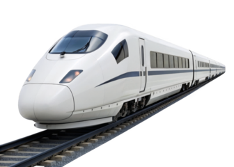 Bullet Train isolated on a transparent background.