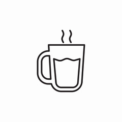 americano cup hot icon sign vector