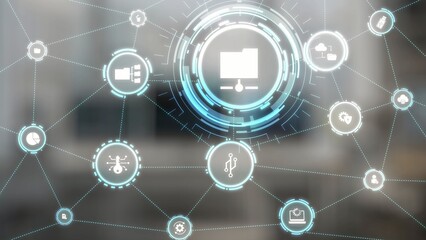 Concept of managing online folders with digital file organization, cloud storage, and secure sharing. Online folders improve workflow, online folders ensure access control. Gist