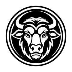 Glyph style icon showing a buffalo mascot