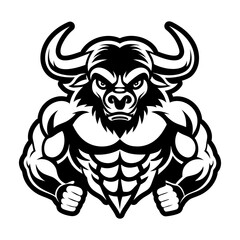 A solid style icon showing a buffalo head