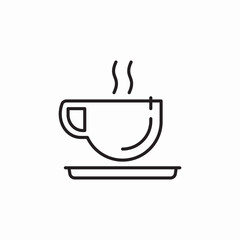 cup hot tea icon sign vector