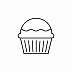 cupcake muffin icon sign vector