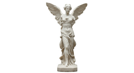 Winged Victory of Samothrace statue isolated PNG, ancient Greek sculpture on transparent background, goddess Nike art