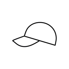 Simple line drawing of a baseball cap