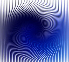 Naklejka premium Abstract blue wave pattern distorted lines dynamic ripple effect digital art background