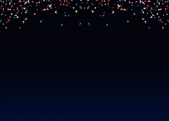 Abstract Blue Glowing Sparkling Confetti Light Glitter Particles PNG on Transparent Background