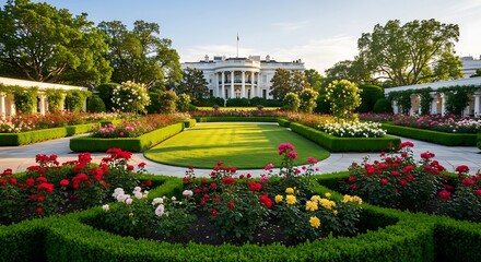 White House Gardens in Autumn.
