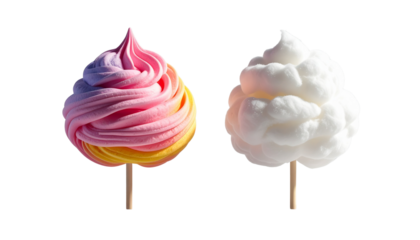 Sweet Cotton Candy Pair isolated on transparent background