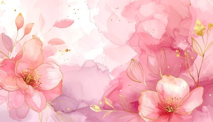 Delicate pink floral abstract background
