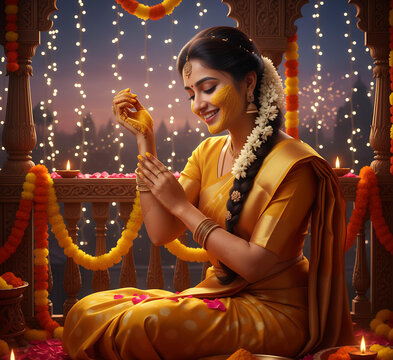 Traditional ubtan beauty ritual for women&rsquo;s radiant diwali festive glow
