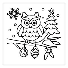 Christmas Coloring Page Line Art