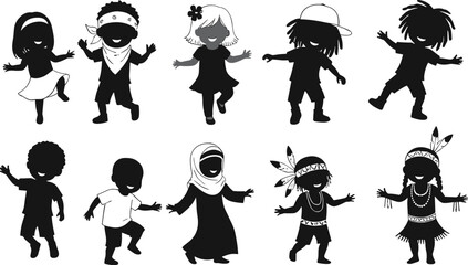 Children Dancing, Laughing, and Playing