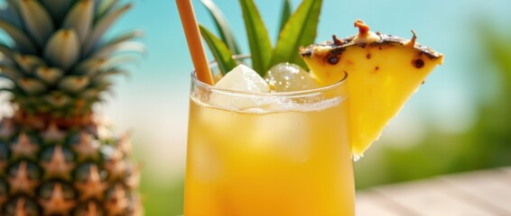Refreshing tropical cocktail recipe: mai tai with pineapple and rum for summer beach vacation drink ideas 