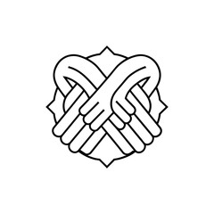 Fototapeta premium Illustration of two hands shaking each other