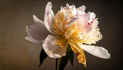 Close-up of a light pink peony