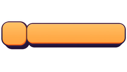 Minimalist lower third frame with soft shadow and transparent background PNG