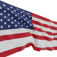 Fototapeta premium United States American Flag Illustration on White Background