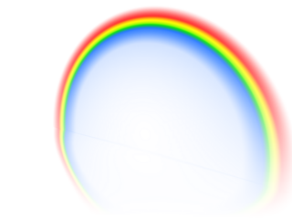 Abstract Blue Oval with Red Yellow Green Border shape isolated on a transparent background