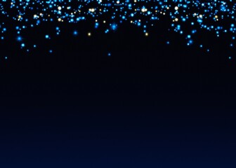 Abstract Blue Glowing Sparkling Confetti Light Glitter Particles PNG on Transparent Background