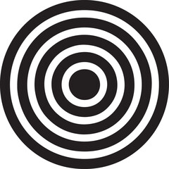 Metallic concentric rings silhouette vector with modern abstract circular geometric shiny design.