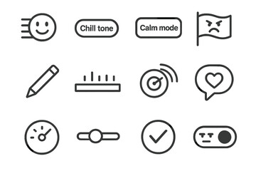 Icons adjustment assist tone edit angry vector balance empathy validator pencil icon