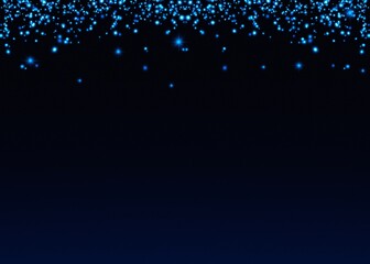 Abstract Blue Glowing Sparkling Confetti Light Glitter Particles PNG on Transparent Background