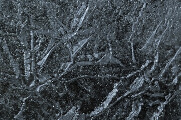 Close-up of Textured Ice Formation frozen winter