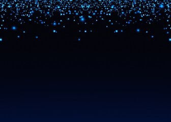 Abstract Blue Glowing Sparkling Confetti Light Glitter Particles PNG on Transparent Background