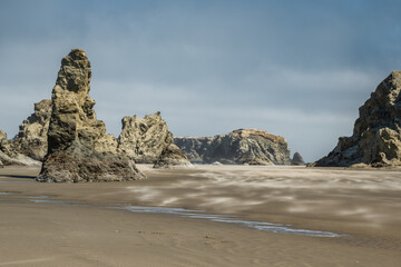 Rock formations and sea stacks at Bandon Beach
