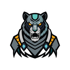 vector illustration of a tiger logo