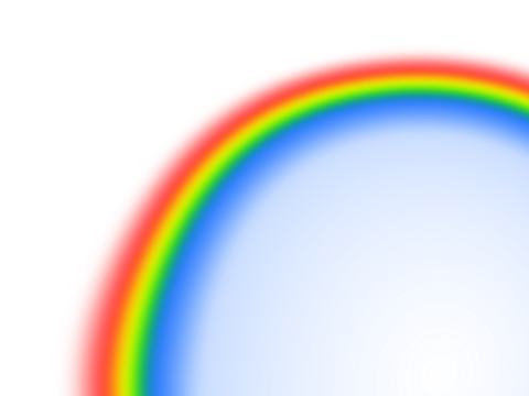 Concentric Blue Circles with Red- Green Gradient abstract isolated on a transparent background - Powered by Adobe