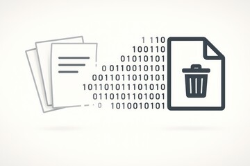 Digital File Deletion and Data Erasure Concept