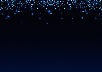 Abstract Blue Glowing Sparkling Confetti Light Glitter Particles PNG on Transparent Background