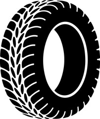 tire silhouette silhouette vector illustration