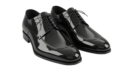 elegant shiny black patent leather men's formal dress shoes