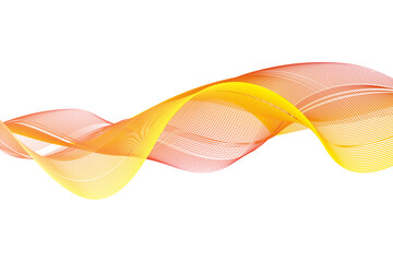 Abstract waves isolated on transparent background